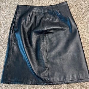Clio  Black Leather Skirt Size 6